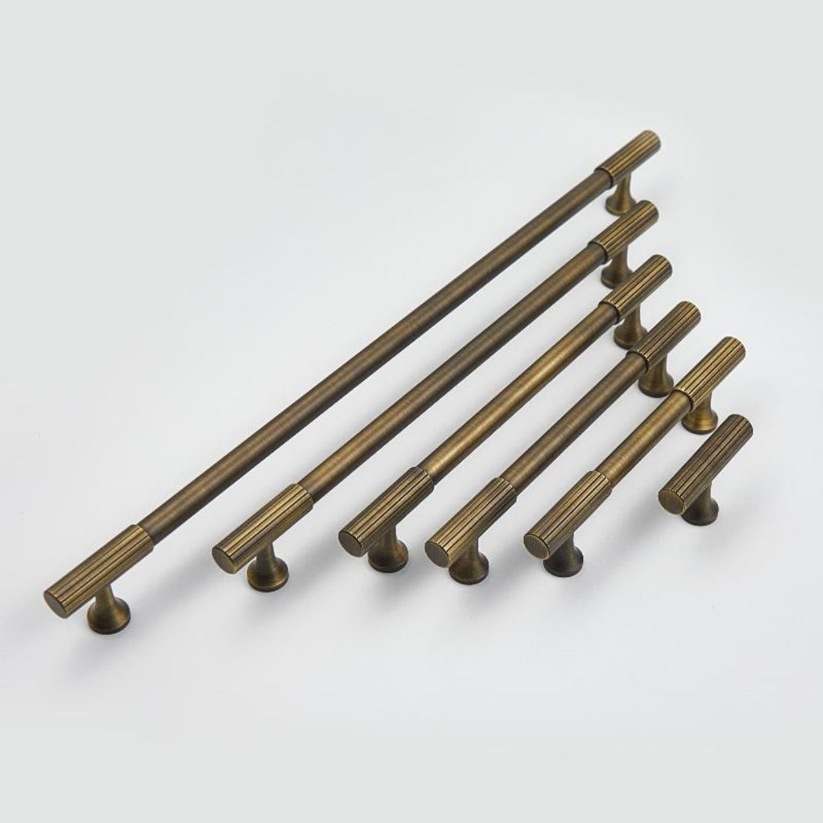 Striped Antique Solid Brass Cabinet Pull Striped Antique Solid Brass Cabinet Pull