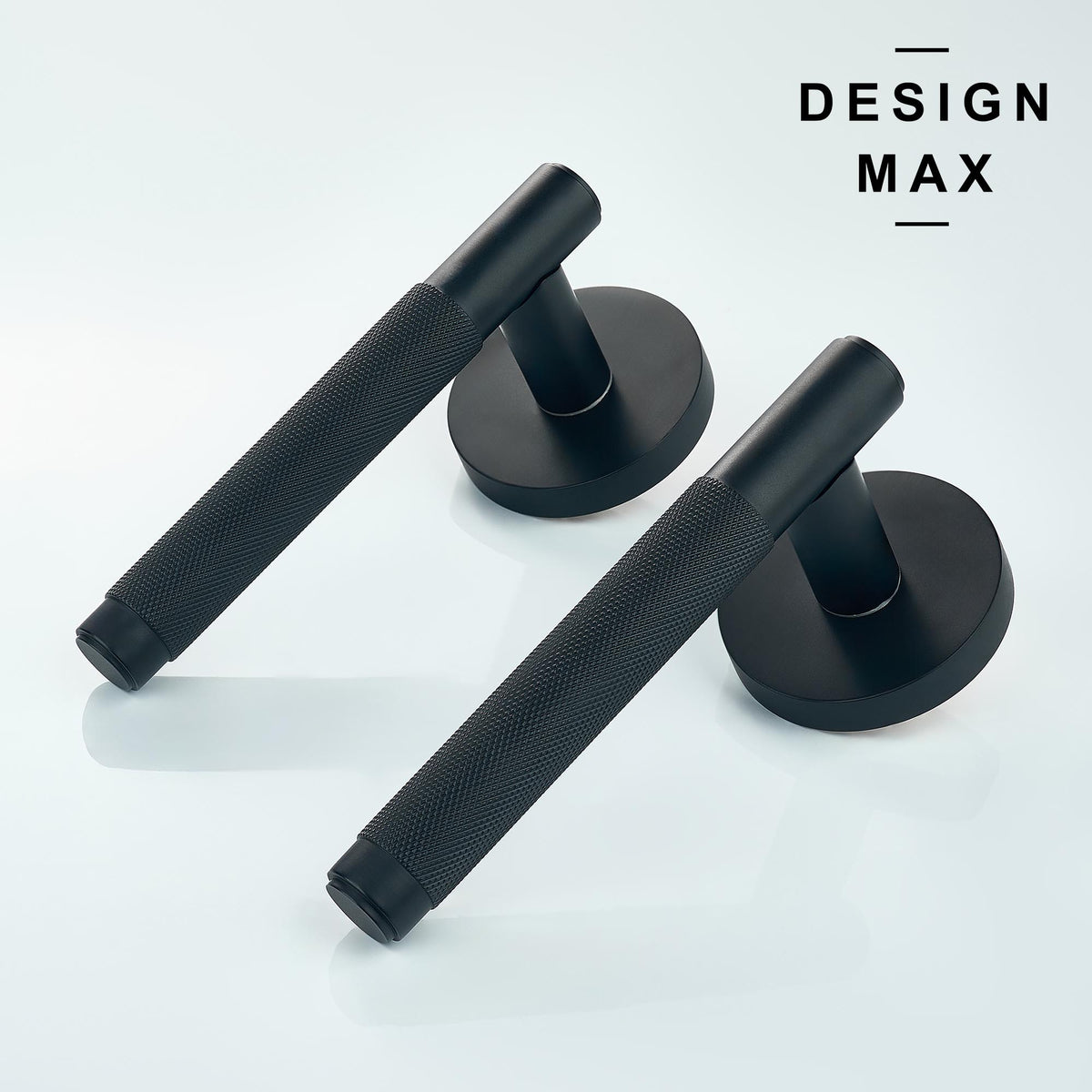 AM Autoparts Black Interior Door Handle Pair (Front/Rear, Left/Right) For Datsun D720 (1980-1986) - Direct Replacement