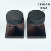 Nimbus Black Knob with Smoke Bronze Rectangular Plate Interior Door Set - Door Knob