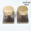 Nimbus Gold Knob with Antique Rectangular Plate Interior Door Set - Door Knob