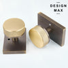 Nimbus Gold Knob with Antique Rectangular Plate Interior Door Set - Door Knob