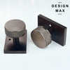 Nimbus Antique Knob with Smoke Bronze Rectangular Plate Interior Door Set - Door Knob