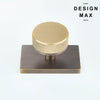 Nimbus Gold Knob with Antique Rectangular Plate Interior Door Set - Door Knob