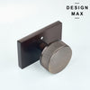 Nimbus Antique Knob with Smoke Bronze Rectangular Plate Interior Door Set - Door Knob