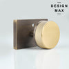 Nimbus Gold Knob with Antique Rectangular Plate Interior Door Set - Door Knob