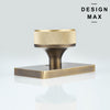 Nimbus Gold Knob with Antique Rectangular Plate Interior Door Set - Door Knob