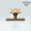 Nimbus Gold Knob with Antique Rectangular Plate Interior Door Set - Door Knob