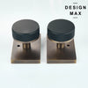 Nimbus Black Knob with Antique Rectangular Plate Interior Door Set - Door Knob