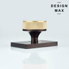 Nimbus Gold Knob with Smoke Bronze Rectangular Plate Interior Door Set - Door Knob