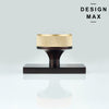 Nimbus Gold Knob with Smoke Bronze Rectangular Plate Interior Door Set - Door Knob