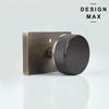 Nimbus Smoke Bronze Knob with Antique Rectangular Plate Interior Door Set - Door Knob