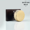 Nimbus Gold Knob with Smoke Bronze Rectangular Plate Interior Door Set - Door Knob