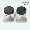 Nimbus Smoke Bronze Knob with Silver Rectangular Plate Interior Door Set - Door Knob