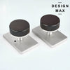 Nimbus Smoke Bronze Knob with Silver Rectangular Plate Interior Door Set - Door Knob
