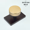 Nimbus Gold Knob with Smoke Bronze Rectangular Plate Interior Door Set - Door Knob