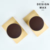 Nimbus Smoke Bronze Knob with Gold Rectangular Plate Interior Door Set - Door Knob