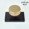 Nimbus Gold Knob with Smoke Bronze Rectangular Plate Interior Door Set - Door Knob