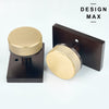 Nimbus Gold Knob with Smoke Bronze Rectangular Plate Interior Door Set - Door Knob