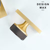 Nimbus Smoke Bronze Knob with Gold Rectangular Plate Interior Door Set - Door Knob