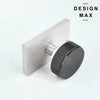 Nimbus Smoke Bronze Knob with Silver Rectangular Plate Interior Door Set - Door Knob