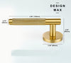 Satin Brass Knurled Interior Door Set - Lever Door Handle