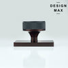 Nimbus Black Knob with Smoke Bronze Rectangular Plate Interior Door Set - Door Knob