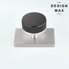 Nimbus Smoke Bronze Knob with Silver Rectangular Plate Interior Door Set - Door Knob