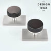 Nimbus Smoke Bronze Knob with Silver Rectangular Plate Interior Door Set - Door Knob