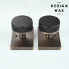 Nimbus Smoke Bronze Knob with Antique Rectangular Plate Interior Door Set - Door Knob