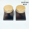 Nimbus Gold Knob with Smoke Bronze Rectangular Plate Interior Door Set - Door Knob