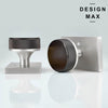 Nimbus Smoke Bronze Knob with Silver Rectangular Plate Interior Door Set - Door Knob
