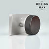 Nimbus Smoke Bronze Knob with Silver Rectangular Plate Interior Door Set - Door Knob