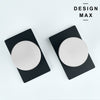 Nimbus Silver Knob with Black Rectangular Plate Interior Door Set - Door Knob