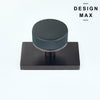 Nimbus Black Knob with Smoke Bronze Rectangular Plate Interior Door Set - Door Knob