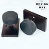 Nimbus Black Knob with Smoke Bronze Rectangular Plate Interior Door Set - Door Knob