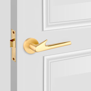 Door Lever Handles, Gold Door Handle, Door Handle, Home Decor, kitchen cabinet, kitchen hardware, Lock Handle, Door Lock, Home Improvement, Doors And Locks, interior design, Brass Rose Handle, Handle