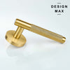 Satin Brass Knurled Interior Door Set - Lever Door Handle