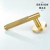 Satin Brass Knurled Interior Door Set - Lever Door Handle