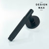 Matte Black Knurled Interior Door Set - Lever Door Handle