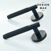 Matte Black Knurled Interior Door Set - Lever Door Handle