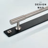 Marlowe Satin Silver Solid Brass Cabinet Pull with Backplate