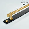 Marlowe Satin Brass Solid Brass Cabinet Pull with Backplate