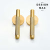 Satin Brass Knurled Interior Door Set - Lever Door Handle