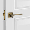 Vanguard Solid Brass Passage Interior Door Set - Lever Handles