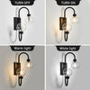 Matte Black and 2 Globe Glass Shades Wall Sconce Lighting
