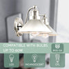 Modern Industrial Wall Sconce in Polished Nickel