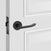 solid brass hardware, matte brass handles, modern farmhouse, luxury home decor, door hardware, modern bedroom doors, scandinavian home, wood door decor, wardrobe door handle, safety lock, secured door lock, thumb lock, privacy room lock,