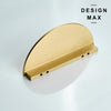 Solid Brass Half Round Cabinet Handle