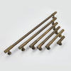 Versatile brass cabinet pulls, suitable for both kitchen and bathroom cabinetry.
