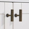 Brass cabinet knobs and pulls, perfect for adding a touch of luxury to your kitchen.
